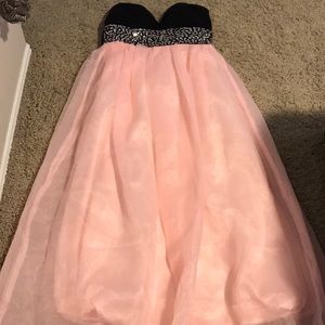 Pink and Black Prom Dress